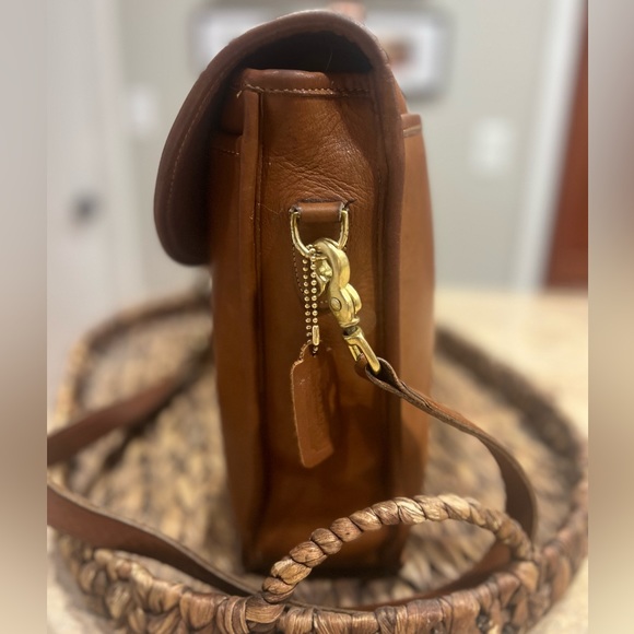 AUTHENTIC Vintage British Tan Leather Coach Briefcase-5264 Lexington 80s Unisex - Picture 5 of 12